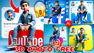 Create Ai 3D Social Media Images Free ✅ || Viral Photo Editing In Mobile In 2 Minutes 🤩 || 3D images