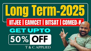 Long-term 2025 for Eamcet iitjee bitsat comed-k New Batch just started.#tseamcet #iitjee #apeamcet