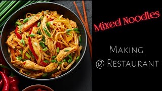 Mixed Noodles Making Restaurant Style 🍜  With Manchurian Chicken 🍗 #WokTossedParnashree🔥 #Chinese 🤪