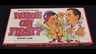 Abbott and Costello Memory Board Game "Who's on First?" | 1978 Complete Set