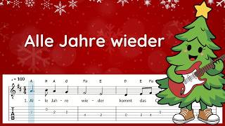 Alle Jahre wieder | Tabs für Gitarre | deutsches Weihnachtslied