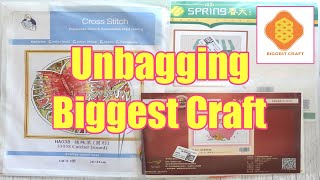 FLOSSTUBE #21 | BIGGEST CRAFT Unbagging | 3 Cross Stitch Kits