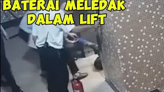 Baterai meledak Dalam Lift