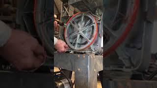 Replacing a urethane bandsaw tire the absolute quickest and best method