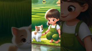 Short Story of a Sweet girl sansu and her best friend | cartoon video Cat video #shorts #story #cat