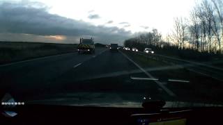 A1(M), A14, M11 Heavy Traffic + Wintry Sunrise (Timelapse with original audio!)