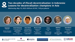 Two Decades of Decentralization in Indonesia: Lessons for Decentralization Champions in Asia