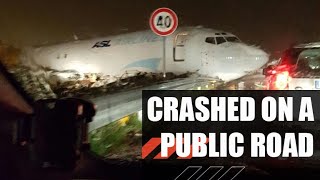 Plane crashes on a public road, it could have been a tragedy – QY7332