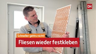 Fliese mal anders befestigen | DH-Trockenbau