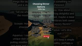 Zodiac Sign Choosing Dinner Options #shorts #zodiac #zodiacsign #zodiacsigns  #astrology #horoscope