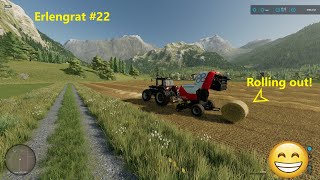 FS22 | Baling STRAW!! | ERLENGRAT #22 | Alpine Dairy Farm