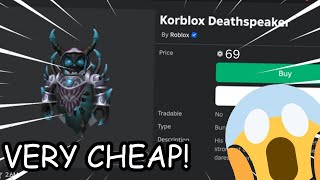 How to buy korblox leg FOR VERY CHEAP PRICE! (Easy and Short!)