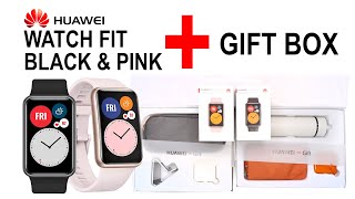 Huawei Watch Fit Sakura pink and Black + 2 Huawei gift set