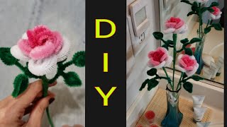 Handmade DIY Pipe Cleaner Rose