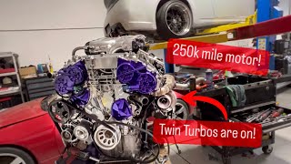 Twin Turbo install on my Super high mileage G35! (250k miles!) Part 2