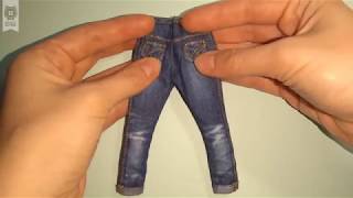 How to make Jeans with real pockets for BLYTHE, FR dolls. Doll denim jeans tutorial / DIY Doll jeans