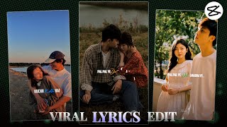 Insta Viral Reels Lyrics Video Editing In | Capcut video Editor🔥