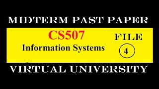 CS507 MIDTERM FILE 4|PAST PAPER|VIRTUAL UNIVERSITY