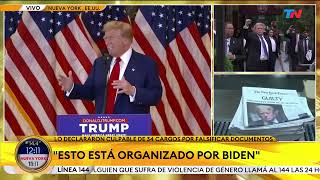 Trump habló sobre la condena por sobornar a una actriz porno  “La causa fue armada por Biden