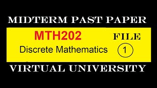 MTH202 MIDTERM FILE 1|PAST PAPER|VIRTUAL UNIVERSITY