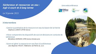 Webconf OiEau - Sécheresse et ressources en eau : agir à court et long terme