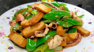 CHINESE STYLE tumis cumi paprika tahu kering || tumis cumi sederhana Chinese food