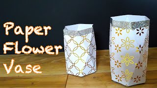 Paper guldasta / how to make easy paper flower vase