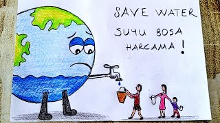 SAVE WATER SAVE EARTH DRAWING / SUYU KORUYALIM ÇİZİMİ #savewater #coloring #saveearth