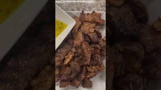 Garlic butter steak bites in the air fryer || garlic butter steak bites recipe || how to make steak