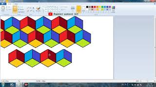 3d design ms paint // How to draw design ms paint tutorial video // #mspaint #3d #design