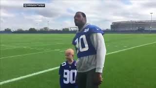 Jason Pierre Paul learns dance moves from his new friend