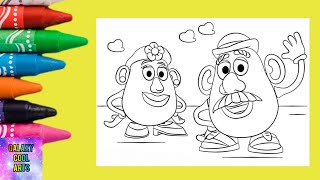 Mr.And  Mrs. Potato Head Coloring Pages From Toy Story 4 #coloring_pages #coloring #toys