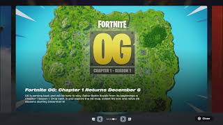 Fortnite chapter 1 return December 6