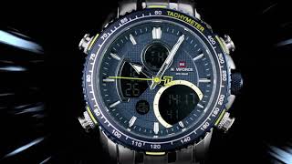 NAVIFORCE Mens Quartz Chronograph Digital Watch Big Dial. V15