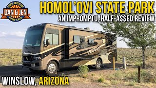 HOMOLOVI STATE PARK, AZ, REVIEW - Native Ruins - Cheap Camping - Route 66 - Winslow, AZ