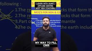 How To Fill OMR Sheet by #sumitsir | Best NDA Coaching In Delhi | Learn With Sumit #nda #shorts