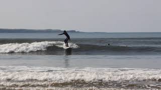 c surfing left of a small busy surf day lahinch