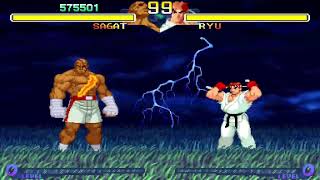 Live da nostalgia Street Fighter 02 zerando com AKUMA RYU  SAGAT, GAMEPLAY