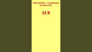 Today Gold Rate |30 August 2021| #shorts #goldratetoday #jewelryinsight