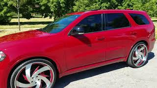 Suwoo 17 dodge durango rt on 26" billet mtws looking good Chicago style!!!