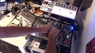 Modular Techno live jam testing Mutable Instruments Plaits module