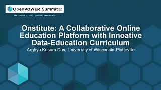 Onstitute: A Collaborative Online Education Platform with Innoative Data... - Arghya Kusum Das