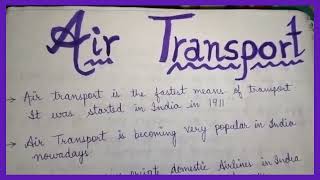 Air Transport||Ten lines on Air Transport