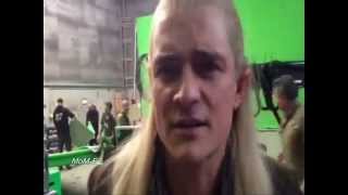 THE HOBBIT - Orlando Bloom Final Goodbyes From The Hobbit Set