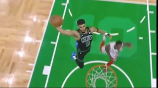 Celtics Jayson Tatum Birthday Slams on Game, Nets Cam Johnson Acrobatic And1 Shots Highlights