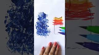 Satisfying art || Dress painting hacks👗🌈💙 || #shorts #painting #art