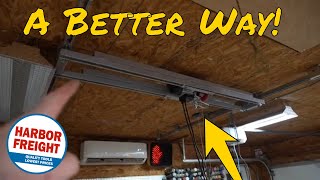 Installing an Electric Hoist from Harbor Freight in my Garage using Unistrut, Shop Crane Gantry!