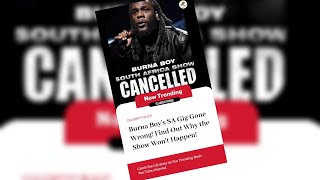 Burna Boy's Concert Drama: From Postponement to Cancellation