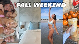 FALL WEEKEND IN CHARLESTON | Oktoberfest party, new wallpaper, beach plunge, fall night, job update?