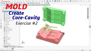 SPATULA MOLD | How to Create CORE-CAVITY || Exercise #2